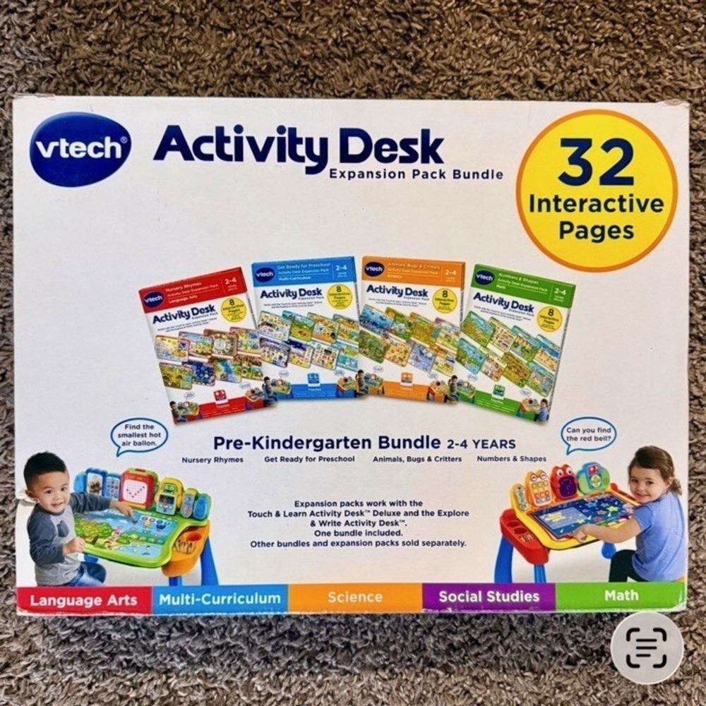 VTech Activity Desk 4-in-1 Pre-Kindergarten Expansion Pack Bundle for Age 2-4